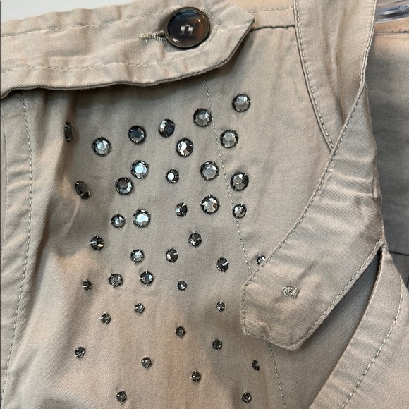 NWOT- Tan Adjustable Utility Jacket with Rhinestone Detail - Picture 3 of 12